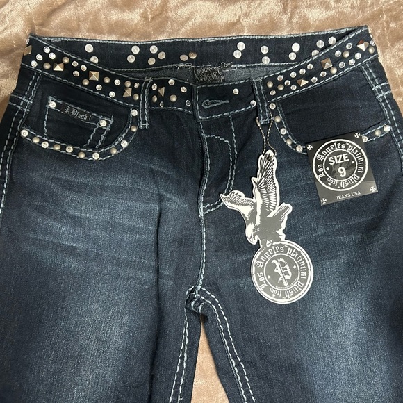 Platinum Plush Los Angeles low rise skinny jeans. Size 9. - Picture 3 of 6